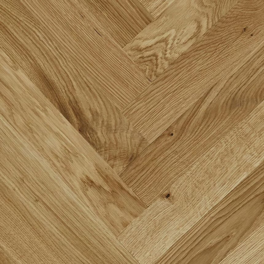Natural oak herringbone laminate